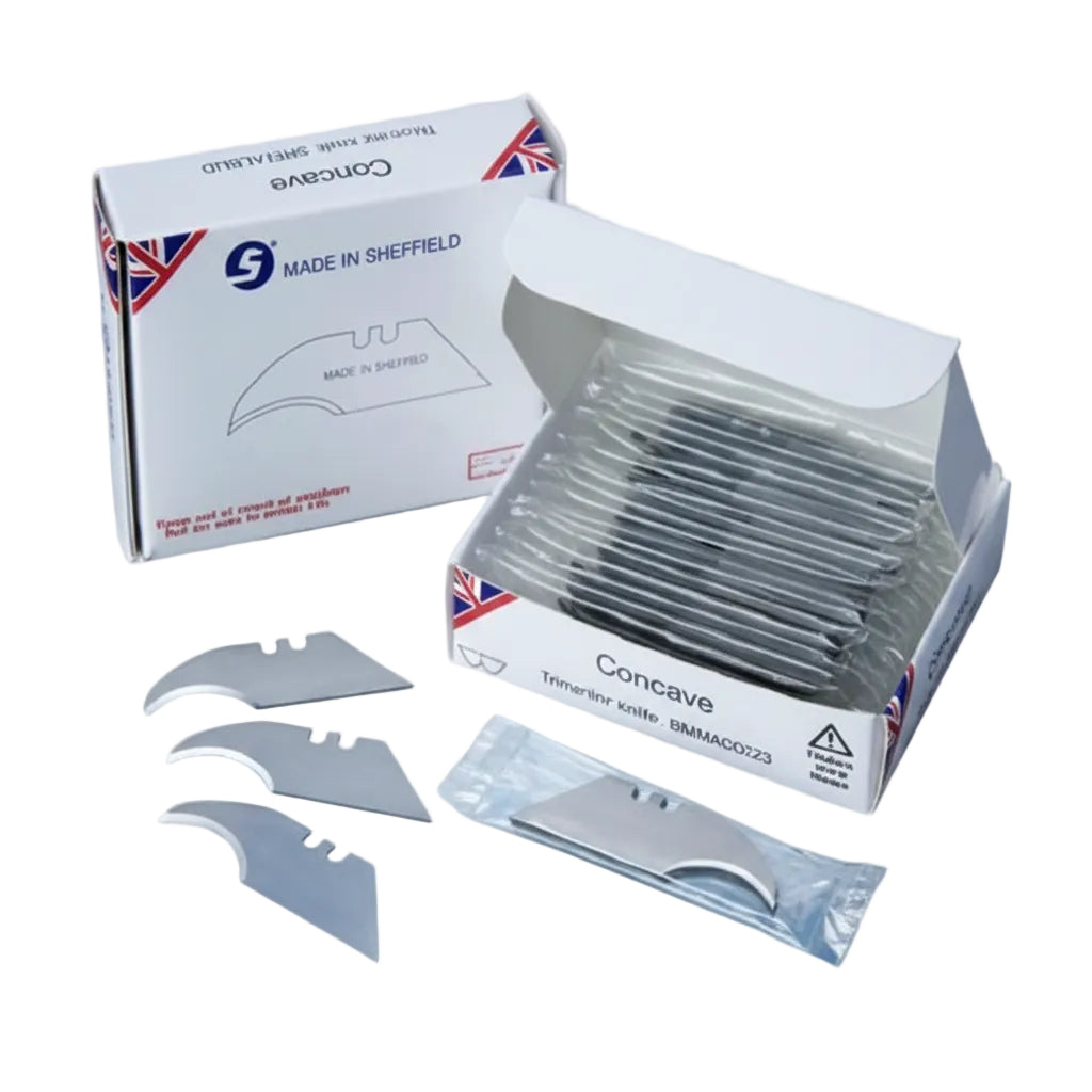 Box of Concave razor blades.
