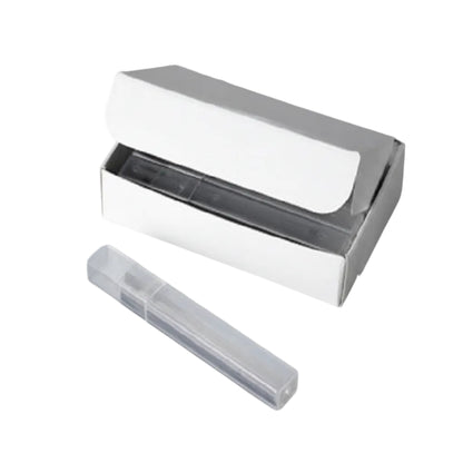 Metallic box with a clear cylindrical object.
