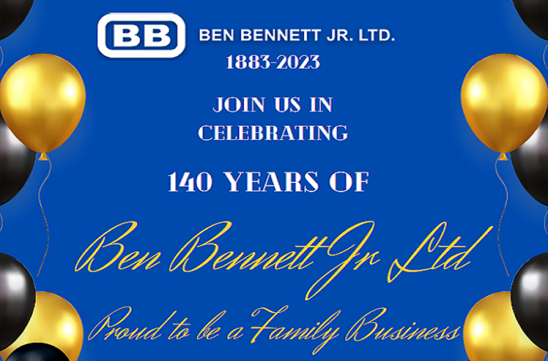 Ben Bennett 140 Years in Business