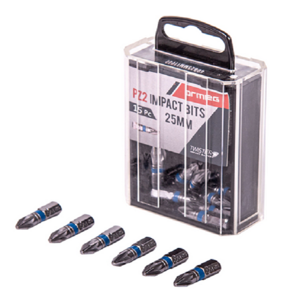 Impact Screwdriver Bits - 15 Piece Tic Tac Box